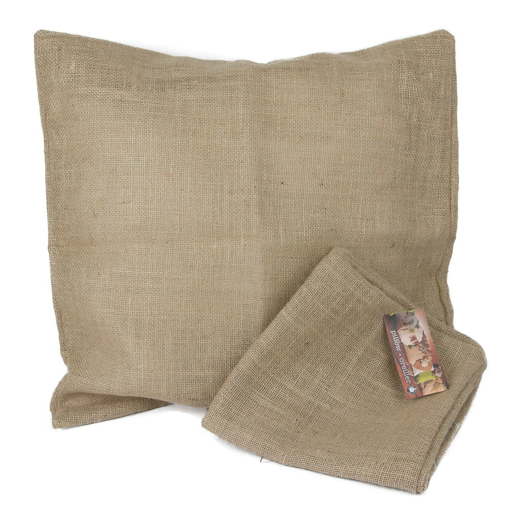 Cuscino In Iuta Naturale S4SASSY Fatto A Mano – 30,5x30,5 Cm – Beige – Federa Con Cerniera