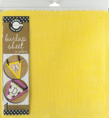 12x12 Burlap Sheet - Yellow