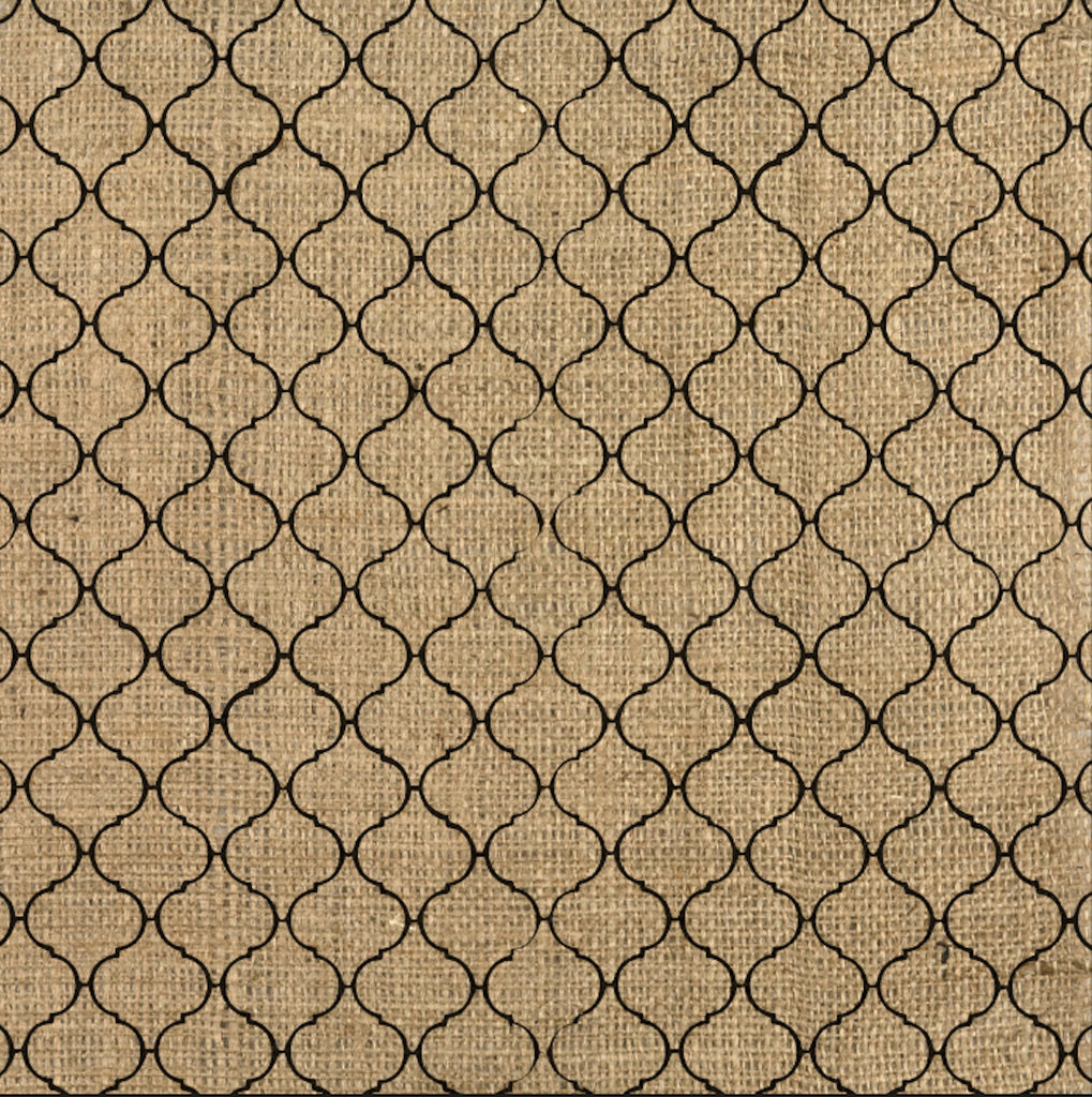 12x12 Printed Burlap Fabric