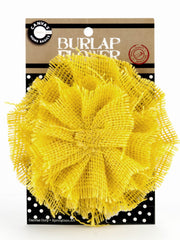 Burlap Flower - Yellow