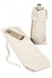 Wine Bag - Rustic Canvas Wine Tote with tie
