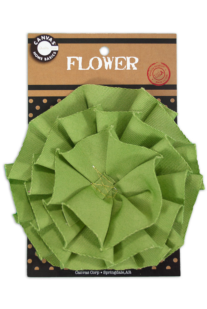 Canvas Flower - Lime Green