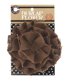 Burlap Flower - Chocolate
