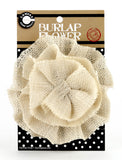 Burlap Flower - Ivory