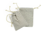 Canvas Bag - Double Drawstring Ticking Bags