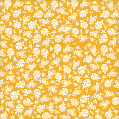 Gold and White Mini Roses Rev Paper