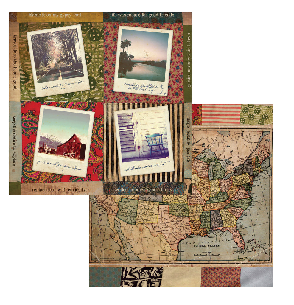 7gypsies American Vintage: 12x12 Go & See Paper
