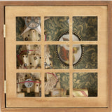 7gypsies 8x8 Shadowbox Insert: Squares: Stained Wood