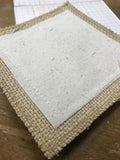 Fabric Coasters - burlap with canvas