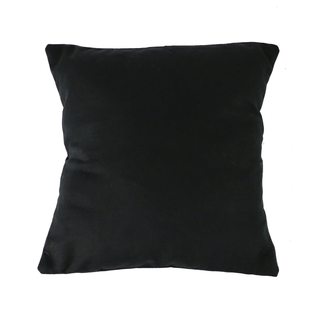 Black Canvas Pillow Cover - Square (available in 5 sizes)