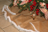 Christmas Tree Skirt - Burlap