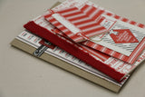 Red and Ivory Ticking Paper