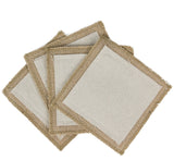 Fabric Coasters - burlap with canvas