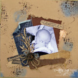 12x12 Fabric Sheet - Denim