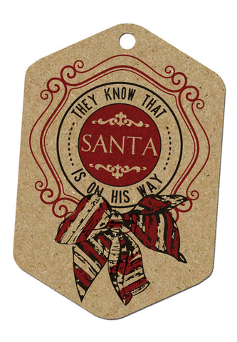 Holiday Tags - Santa on His Way