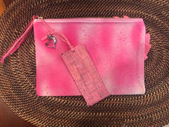 “Think Pink Zippered Pouch & Bookmark” Class