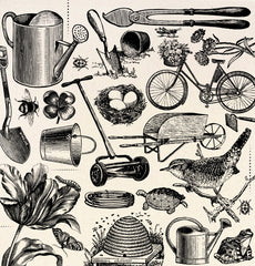 12x12 Printed Canvas Sheet - The Watering Can