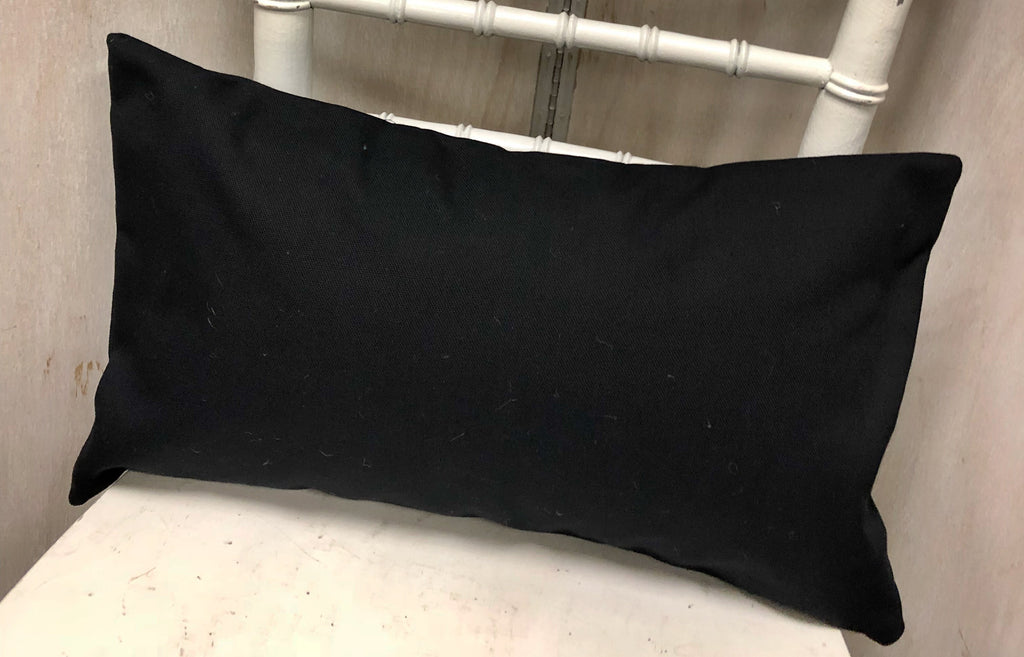 Black Canvas Pillow - Rectangle (5 sizes available)