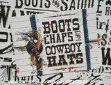 Boots and Saddle Sayings on Ivory Paper