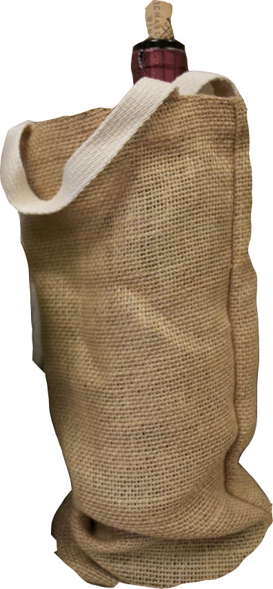 Wine Bag - Canvas or Burlap Wine Totes with handles
