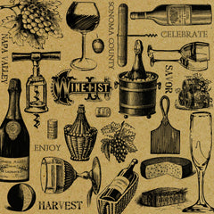 Vino and Ale: Vino & Cheese on Kraft Paper
