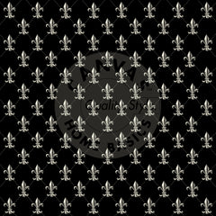 Black and Ivory Fleur De Lis Rev Paper