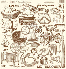 Baby Boy: It's A Boy on Ivory Paper