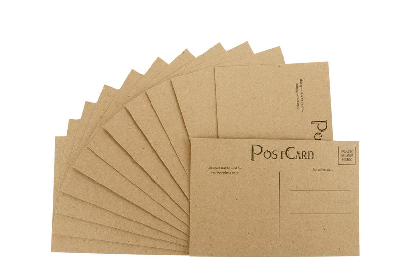 Black and Kraft Postcard Paper