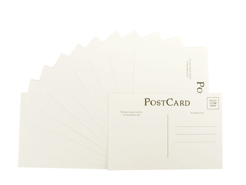 Postcards (12) Printed White