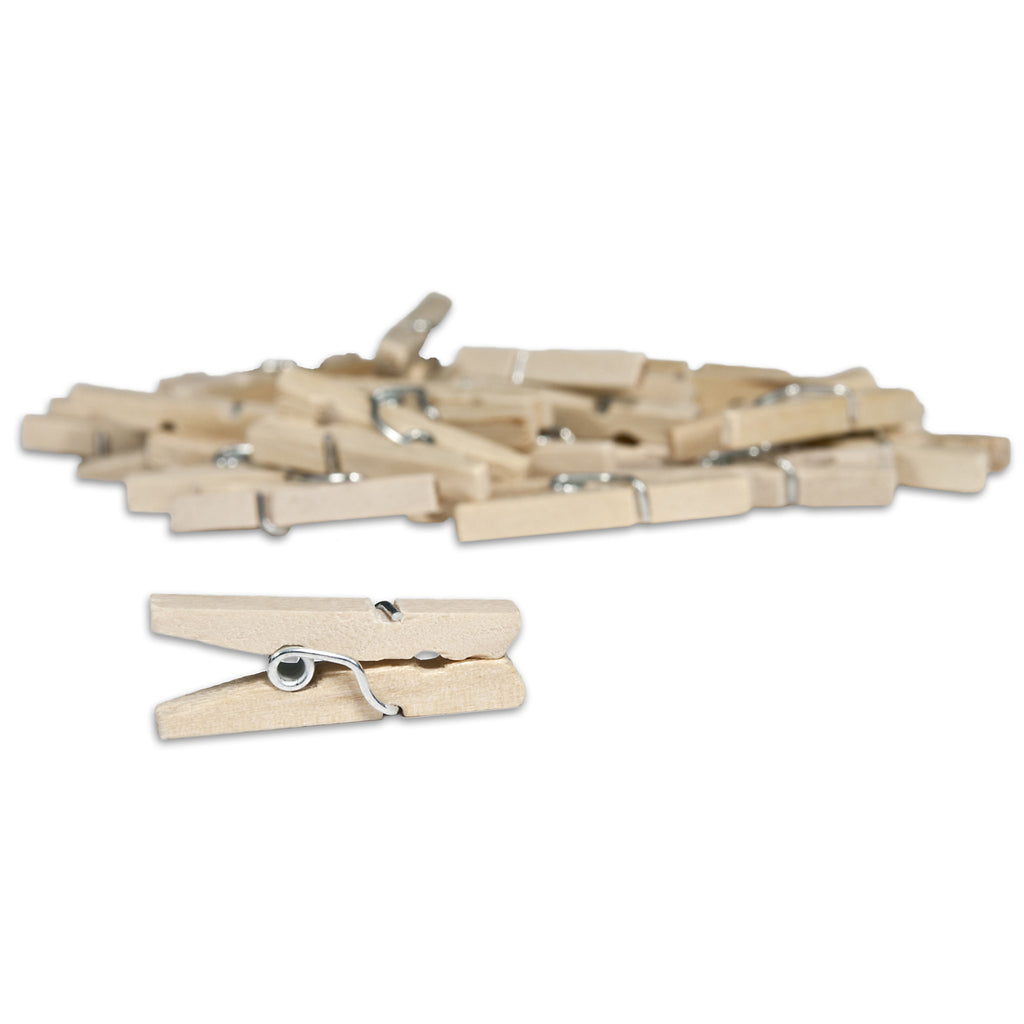 Mini Clothespins- Natural (25 pieces)