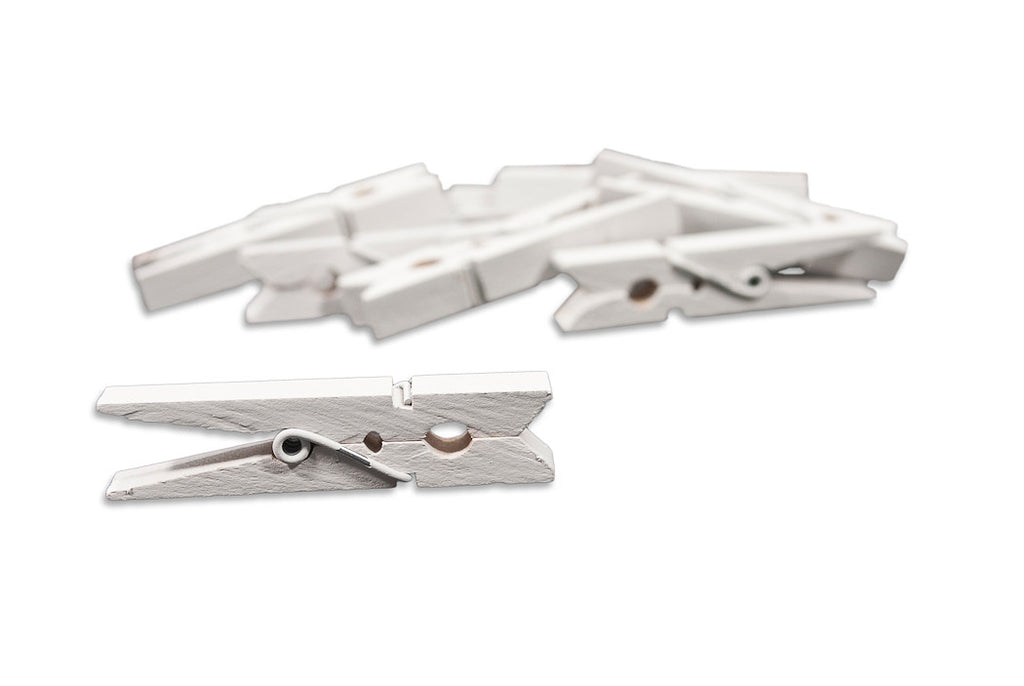 Small Clothespins White (12pc)