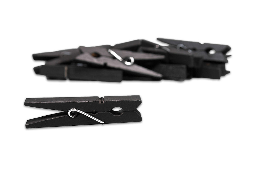 Small Clothespins Black (12pc) – 1320LLC
