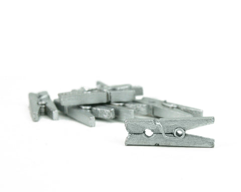 Mini Clothespins- Silver (25 pieces)