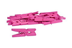Mini Clothespins- Hot Pink (25 pieces)