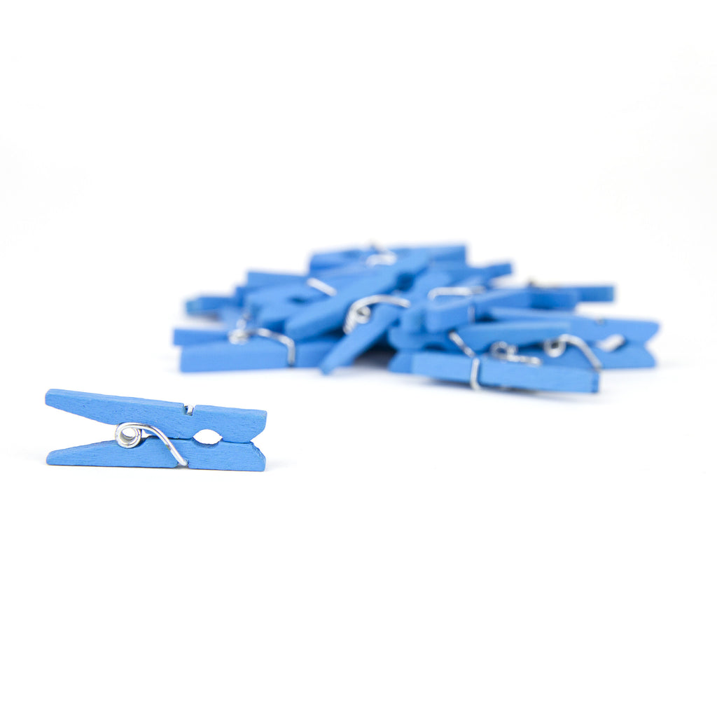 Mini Clothespins Turquoise (25 pieces) – 1320LLC