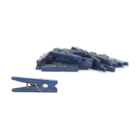Mini Clothespins- Navy (25 pieces)
