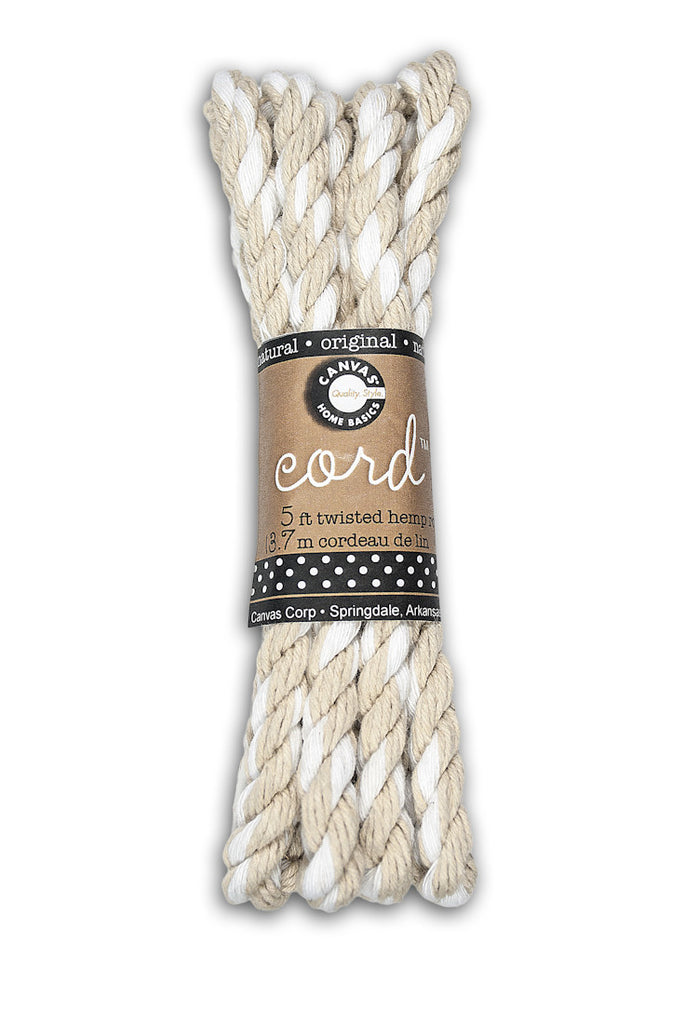 Cord - Twisted Hemp Rope Natural/White Hank 5' – 1320LLC
