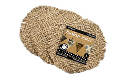 Burlap Mini  Shape - Round (3 pieces)