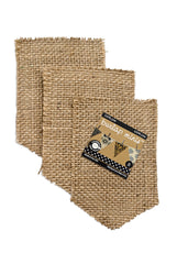 Burlap Mini Banner Shapes - Pockets 18 Pieces