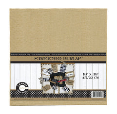 Stretched Natural Burlap - 18 x 18