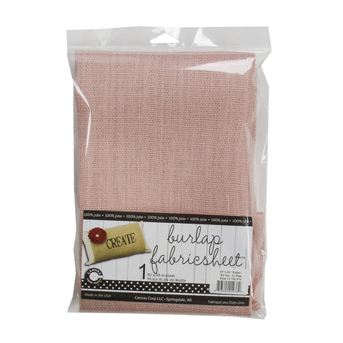 Burlap Fabric - 30"x36" - Light Pink