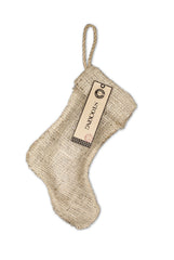 Christmas Stocking Burlap - Small 8"x10.5"