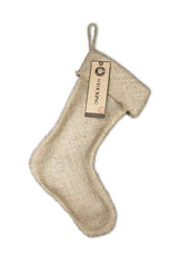Christmas Stocking Burlap -  Large 11" x 17"