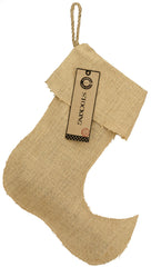 Christmas Stocking Burlap - Large Elf 13.5" x 17"