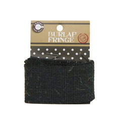 Burlap Fringe - Black