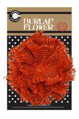 Burlap Flower - Rust