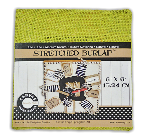 Stretched Burlap 6 x 6 - Avocado
