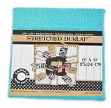 Stretched Burlap 6 x 6  - Aqua
