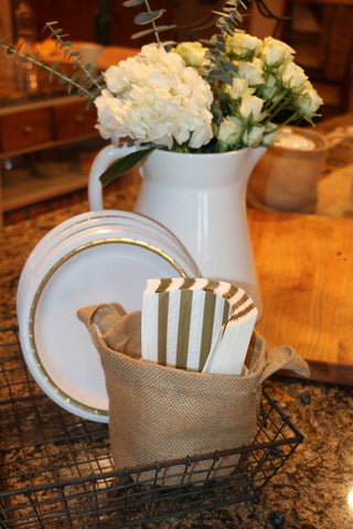 Burlap Basket Plant Holders (available in 3 sizes)