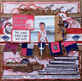 Nautical: Sails and Shells Sampler on Ivory Paper